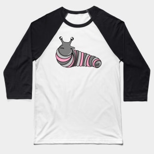 Demigirl Pride Fidget Slug Baseball T-Shirt